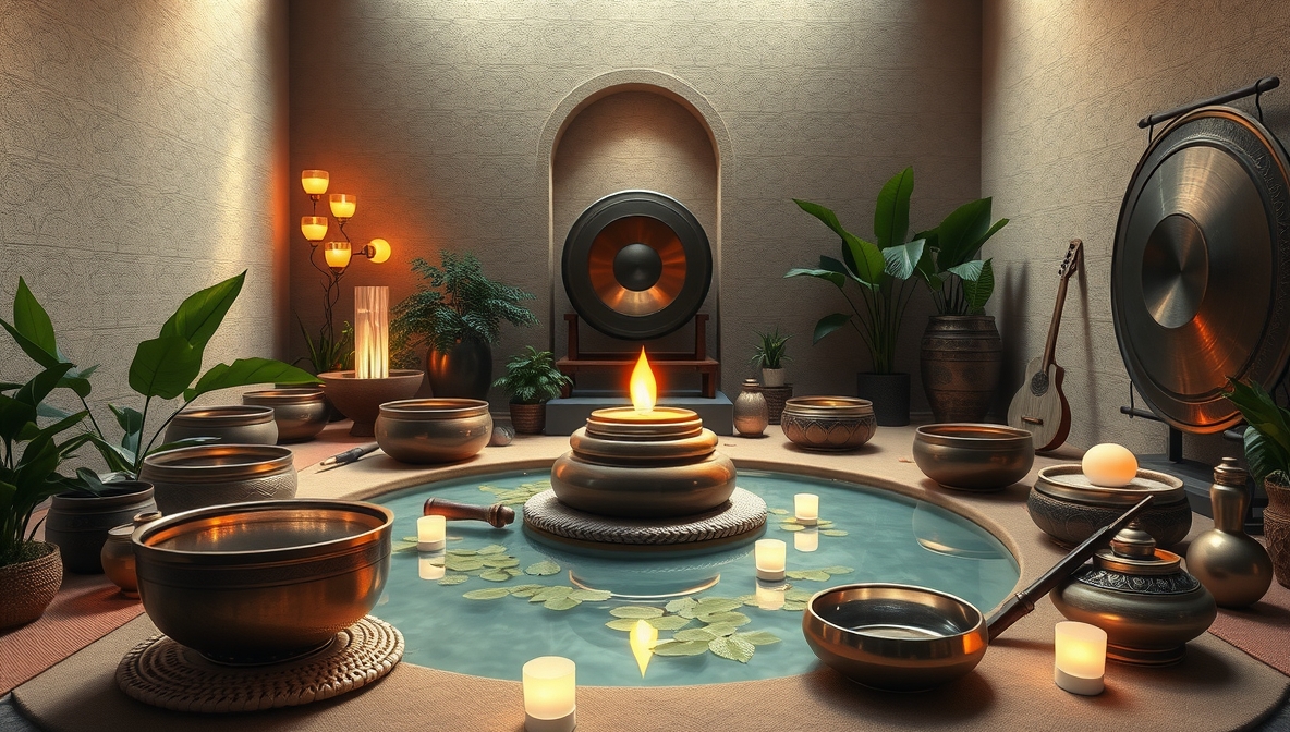 What instruments are commonly used in sound healing?