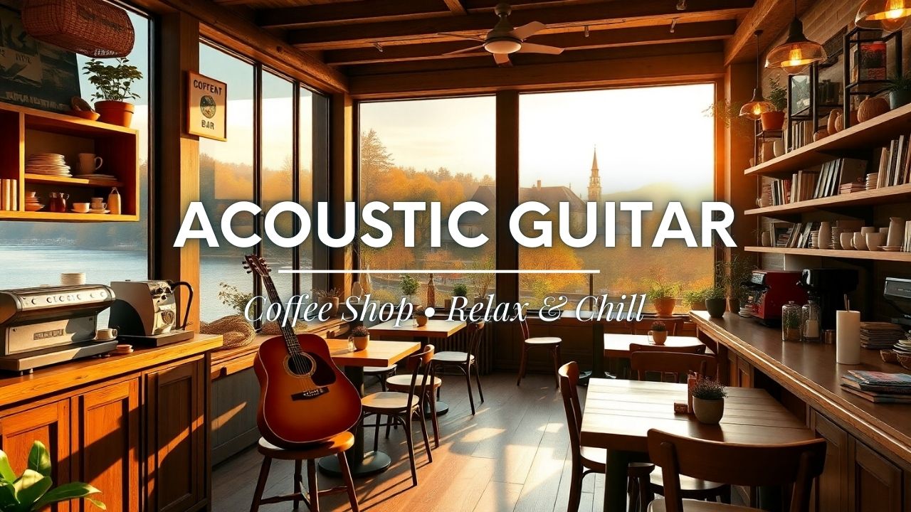 Acoustic Guitar Instrumental Music 🎸 Coffee Shop Background for Relax & Cozy Ambience