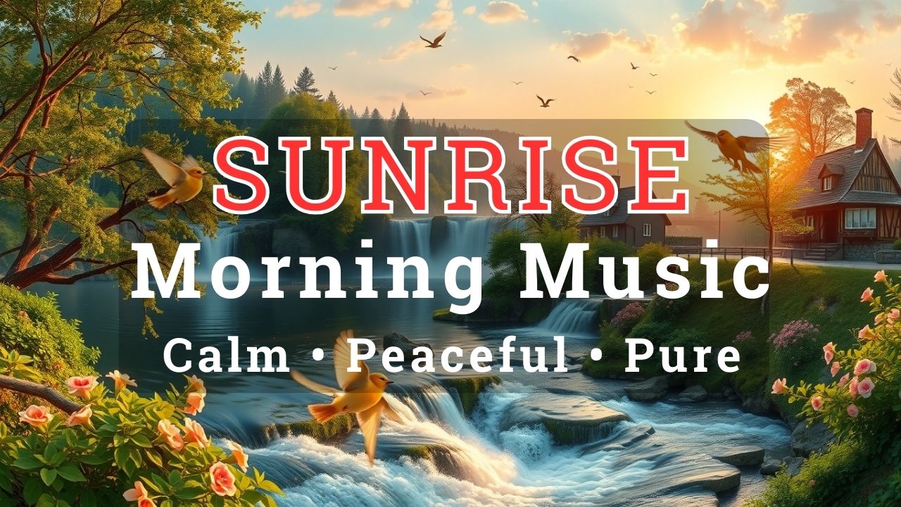 Morning Instrumental Music ☀️ 4 Hours Sunrise Relaxation 🌅 Birds Singing & Water Flow | Olyra