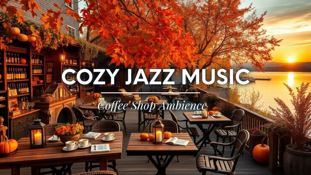 Cozy Fall Coffee Shop – Warm Jazz Instrumental 🍂 Study & Good Mood