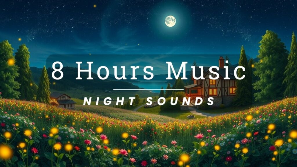 8 Hours Sleep Music ππΏ Relaxing Instrumental with Night Forest Sounds & Starry Sky Ambience