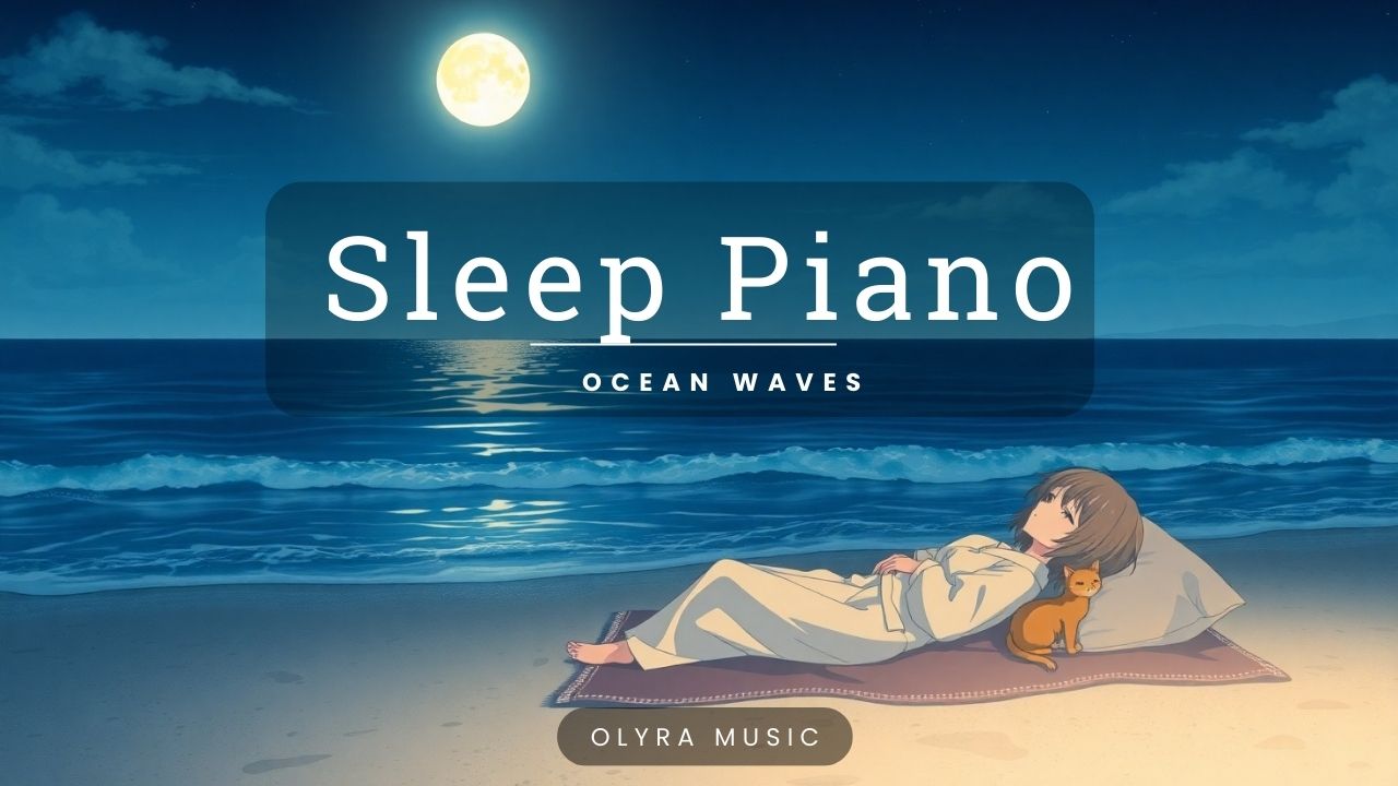 π Ocean Waves & Piano β Sleep Music (1H) Healing Nap & Relax