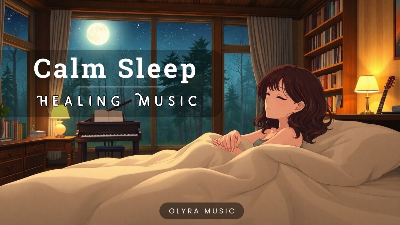 Healing Guitar & Piano 🌙 Calm Sleep Instrumental (2H Night Relax)