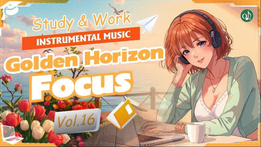Golden Horizon – Vol.16 Study & Work Piano Instrumental Music at Sunset Café