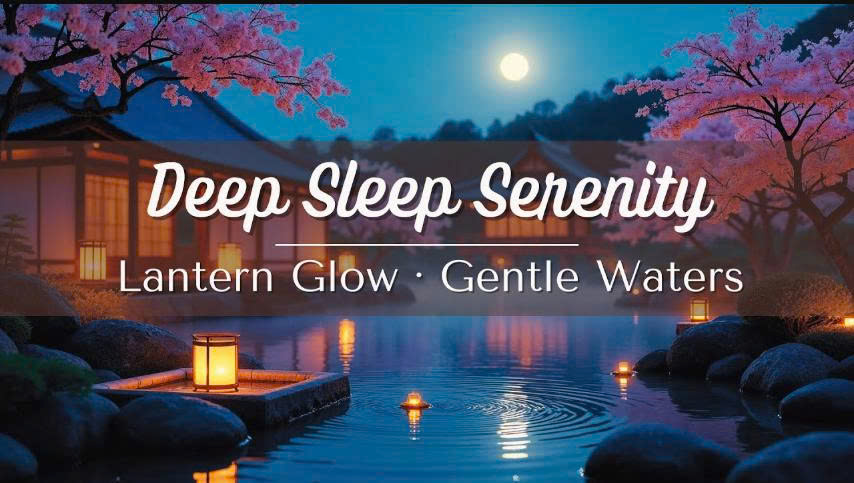 Deep Sleep Serenity ππΈ 24/7 Sleep Instrumental Music with Moonlight & Sakura Ambience
