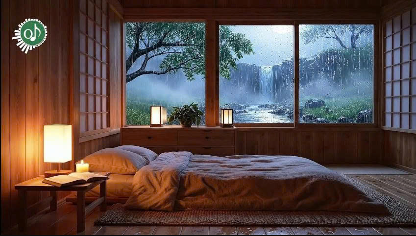 Cozy Rain Bedroom – Sleep Instrumental Music for Deep Rest & Calm Night - Live 24/7